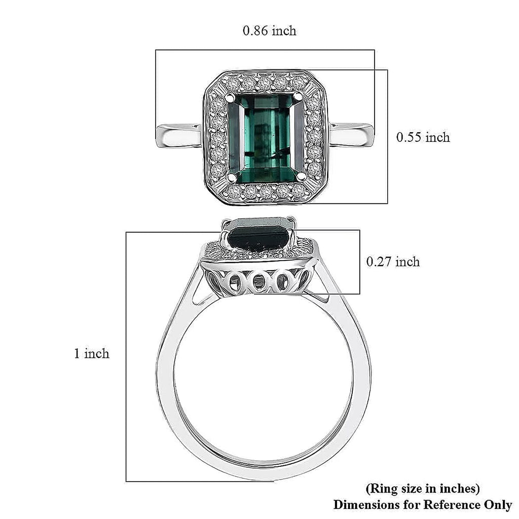 Rhapsody 950 Platinum AAAA Lagoon Tourmaline White Diamond EF, VS Solitaire Ring, Platinum Wt.6.43 Gms  2.600  Ct._8249940_5