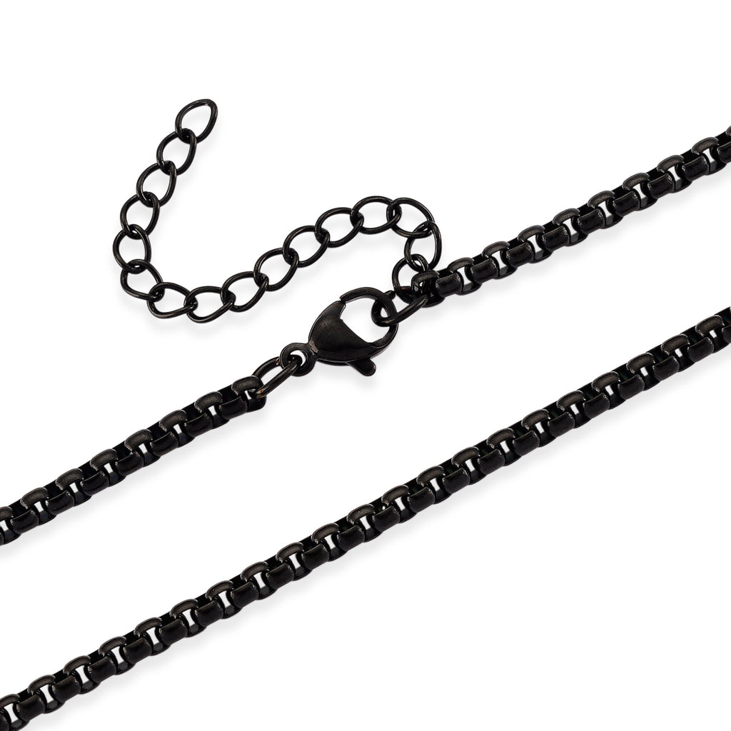 Anchor Necklace (Size - 24 + 2 Ext) in Black Colour_8249978_5