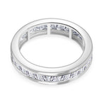 Luxuriant Lab Grown Diamond (VS/EF) Band Ring in Rhodium Overlay Sterling Silver 1.85 Ct._8250211_4