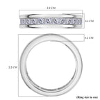 Luxuriant Lab Grown Diamond (VS/EF) Band Ring in Rhodium Overlay Sterling Silver 1.85 Ct._8250211_5