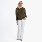 Pure And Natural Crew Neck Cardigan (Size 12) - Olive_8250294_1