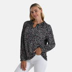 La Marey Jersey Blouse with Frill Collar (Size XL, 20-22) - Black_8250695_3