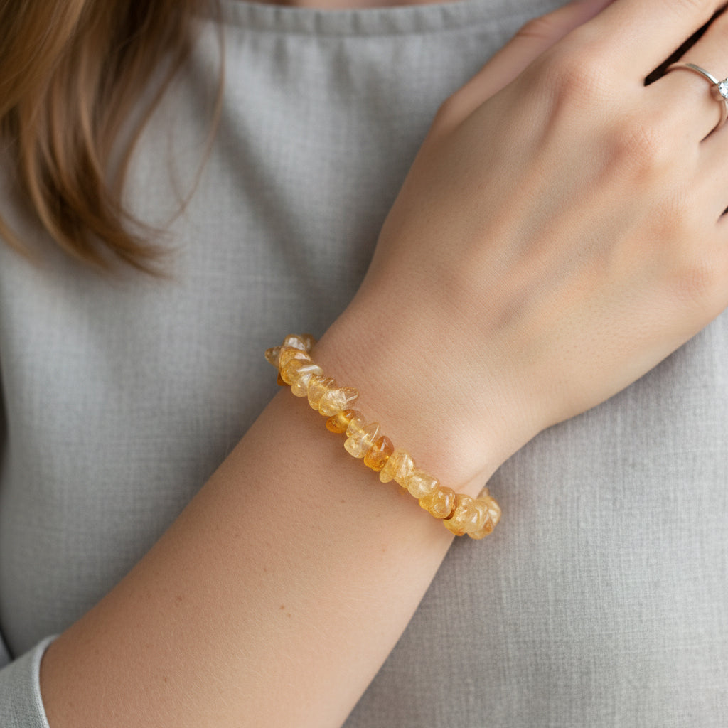 2-Piece Citrine Crystal Turtle with Matching Bracelet - Yellow_8250715_2