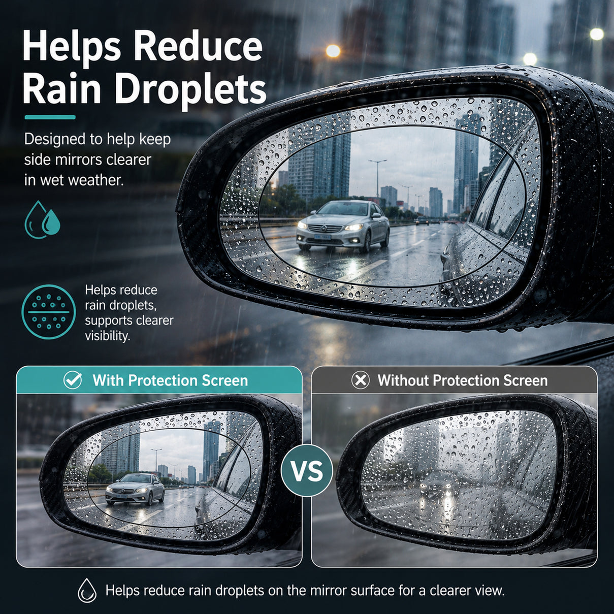 Car Mirror Cover - Blue V32512810 1