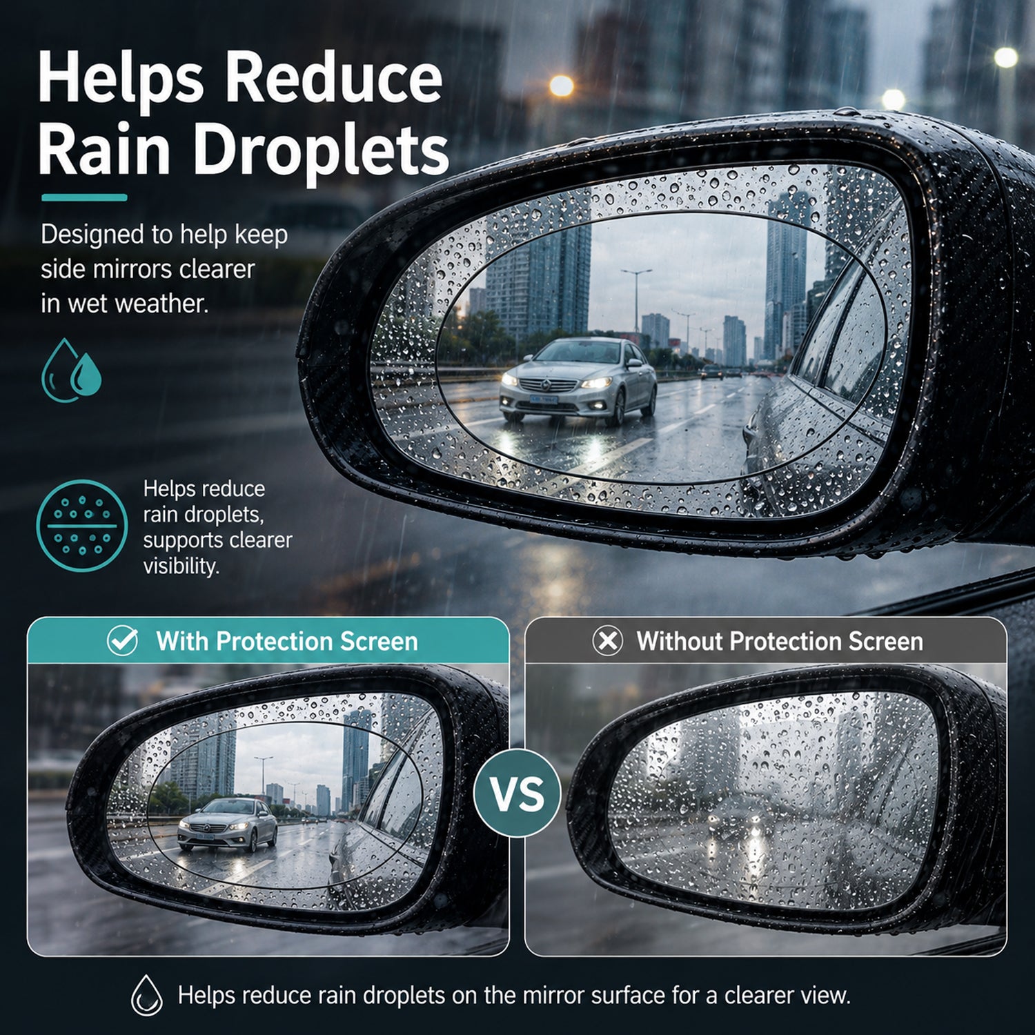 Car Mirror Cover - Blue V32512810 1