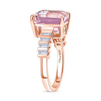 D'Joy Martha Rocha Kunzite & Moissanite Ring in 18K Vermeil Rose Gold Plated Sterling Silver 4.68 Ct._8251059_3