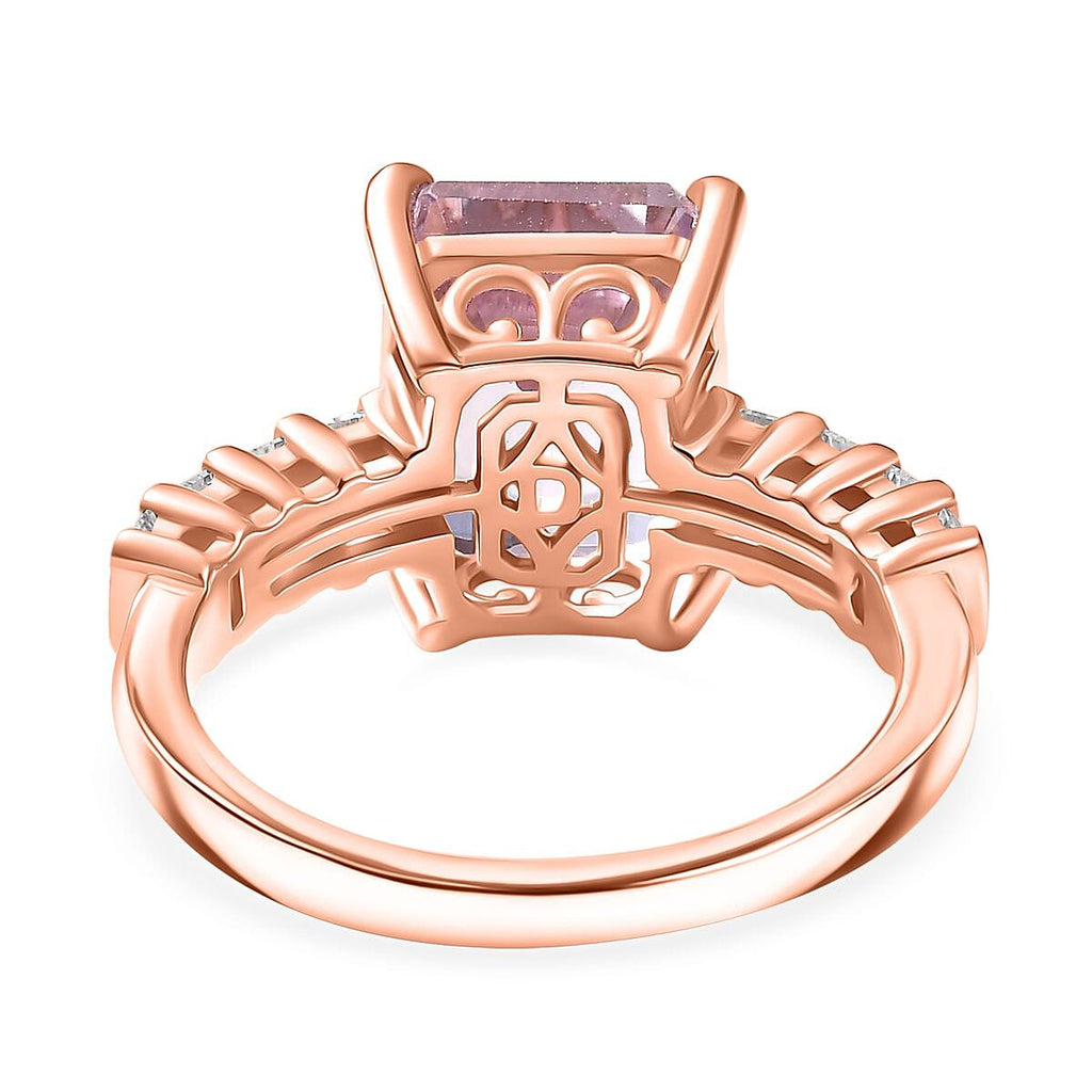 D'Joy Martha Rocha Kunzite & Moissanite Ring in 18K Vermeil Rose Gold Plated Sterling Silver 4.68 Ct._8251059_4
