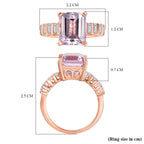 D'Joy Martha Rocha Kunzite & Moissanite Ring in 18K Vermeil Rose Gold Plated Sterling Silver 4.68 Ct._8251059_5