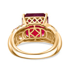 D'Joy Fissure Filled Ruby, Pink Sapphire & White Zircon Ring in 18K Vermeil Yellow Gold Plated Sterling Silver 11.11 Ct._8251407_4