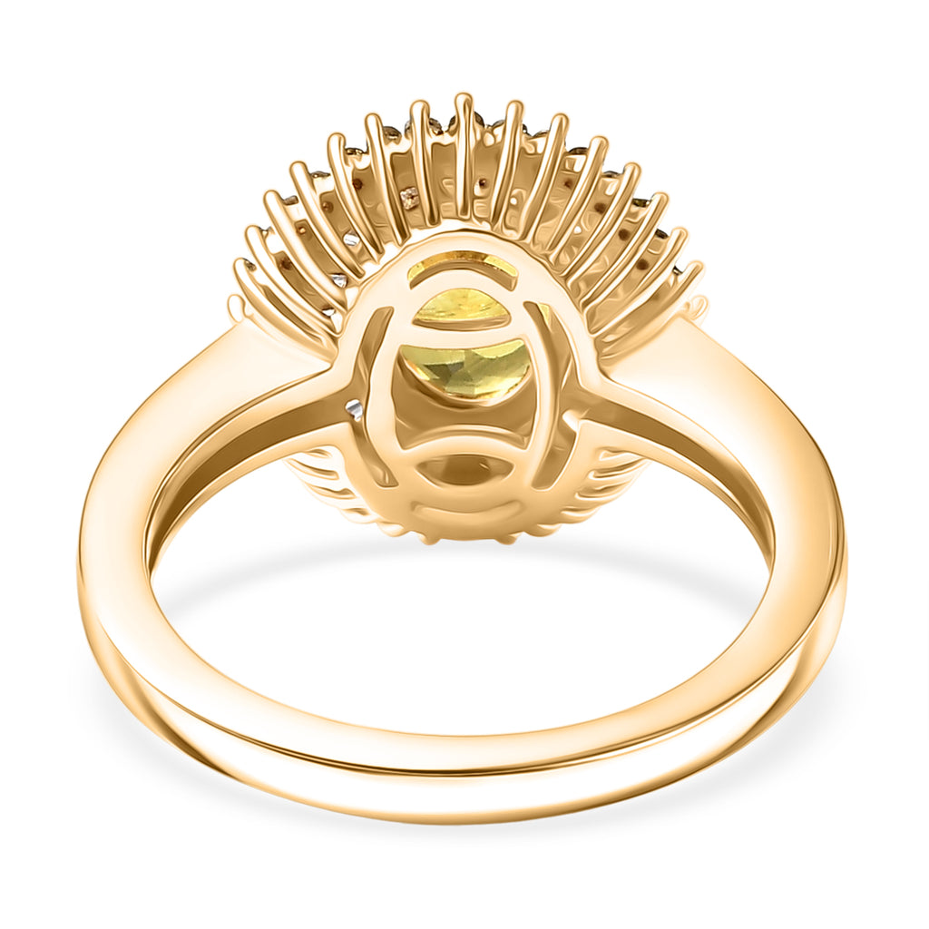 D'Joy Yellow Sapphire, Yellow Diamond & White Diamond Ring in 18K Vermeil Yellow Gold Plated Sterling Silver 2.17 Ct._8251465_4