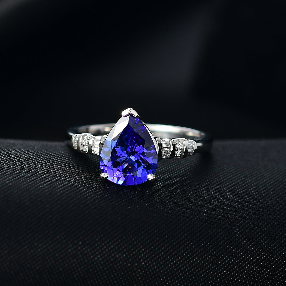 Rhapsody 950 Platinum AAAA Tanzanite White Diamond (VS-EF) Ring 2.56 Ct, Platinum Wt. 5.70 Gms. 8251542 2