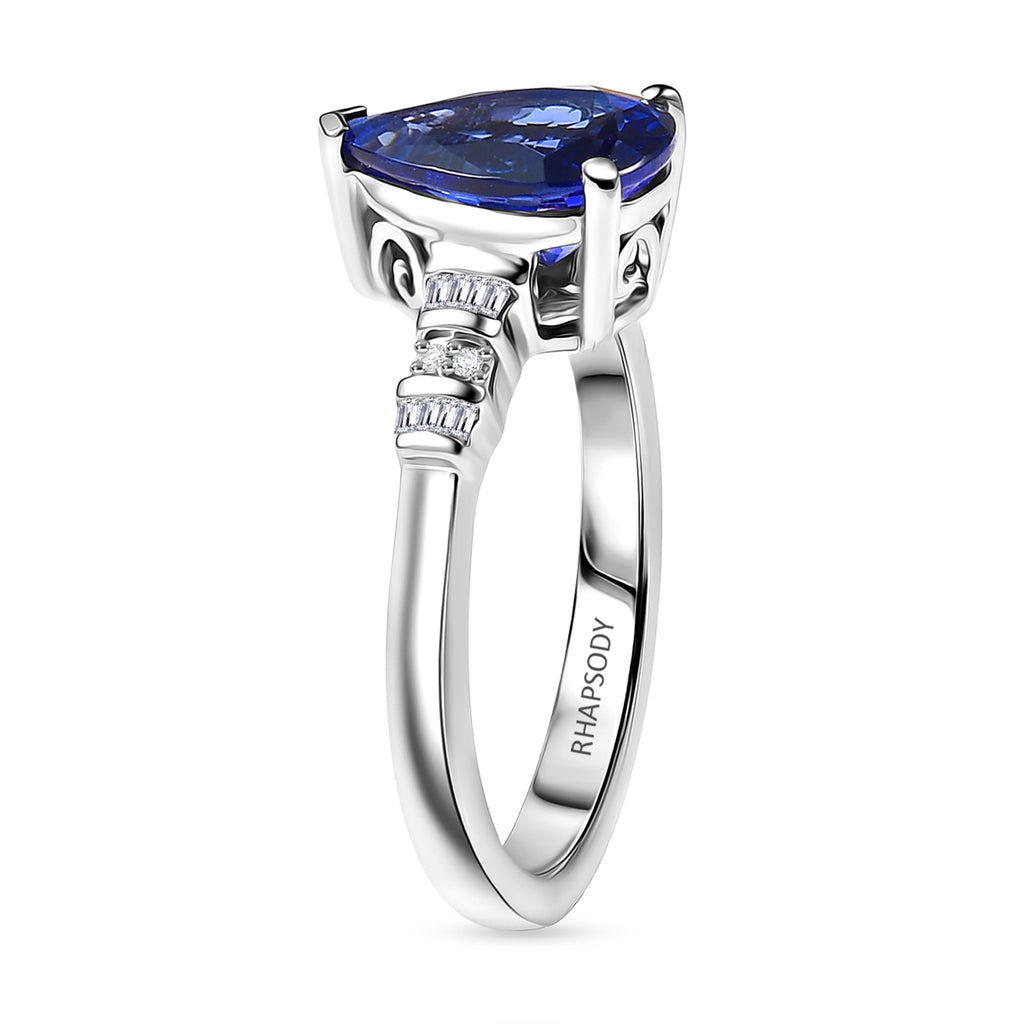 Rhapsody 950 Platinum AAAA Tanzanite White Diamond (VS/EF) Ring 2.56 Ct, Platinum Wt. 5.70 Gms._8251542_3