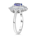 D'Joy Tanzanite & Moissanite Ring in Rhodium Overlay Sterling Silver 1.36 Ct._8251734_3