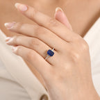Royal Bali Collection - 9K Yellow Gold Kyanite & White Diamond Solitaire Ring 1.89 Ct,_8251767_2