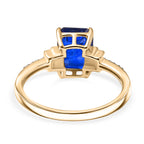Royal Bali Collection - 9K Yellow Gold Kyanite & White Diamond Solitaire Ring 1.89 Ct,_8251767_4