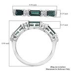 Luxuriant 10K White Gold AA Green Tourmaline, Lab Grown Diamond Main Stone With Side Stone Ring, Gold Wt.1.94 Gms  1.800  Ct._8252315_5
