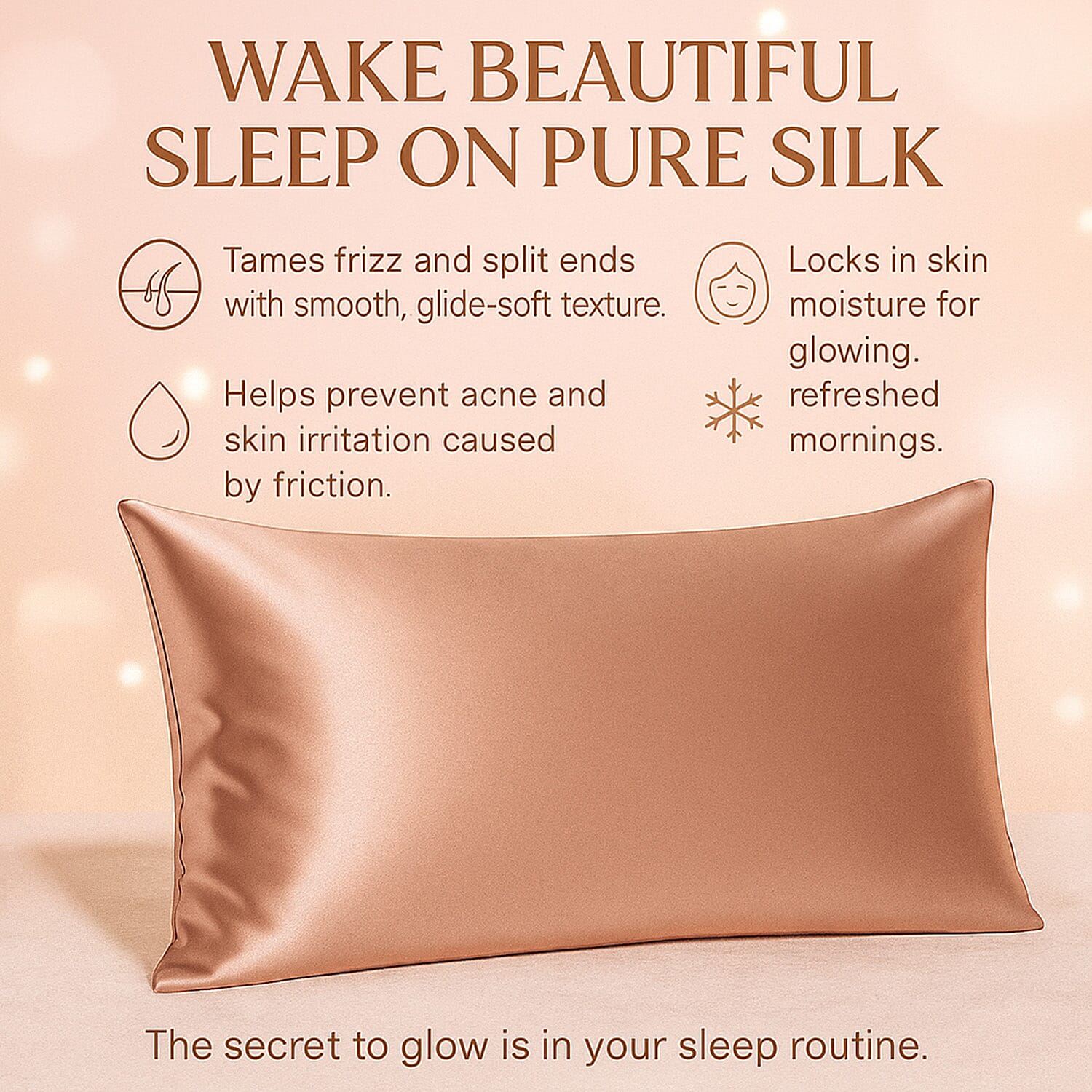 LIVMORE 100% Mulberry Silk Luxury Pillow Cover with MOP Button Closure 8252470 2