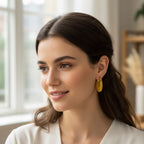 D'Joy Honey Jade Beads Earring with Clasp in Yellow Gold Plated Sterling Silver 41.50 Ct._8253862_2