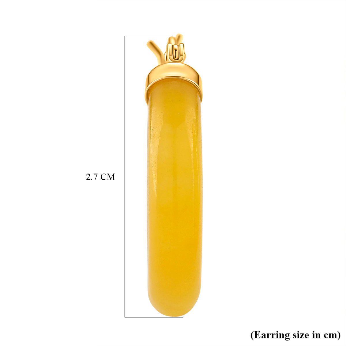 D'Joy Honey Jade Beads Earring with Clasp in Yellow Gold Plated Sterling Silver 41.50 Ct. 8253862 6