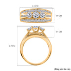 NY Close Out Deal- Luxuriant Lab Grown Diamond (SI/GH) 3 Stone Ring in 18K Vermeil Yellow Gold Plated Sterling Silver 1.25 Ct._8256293_5