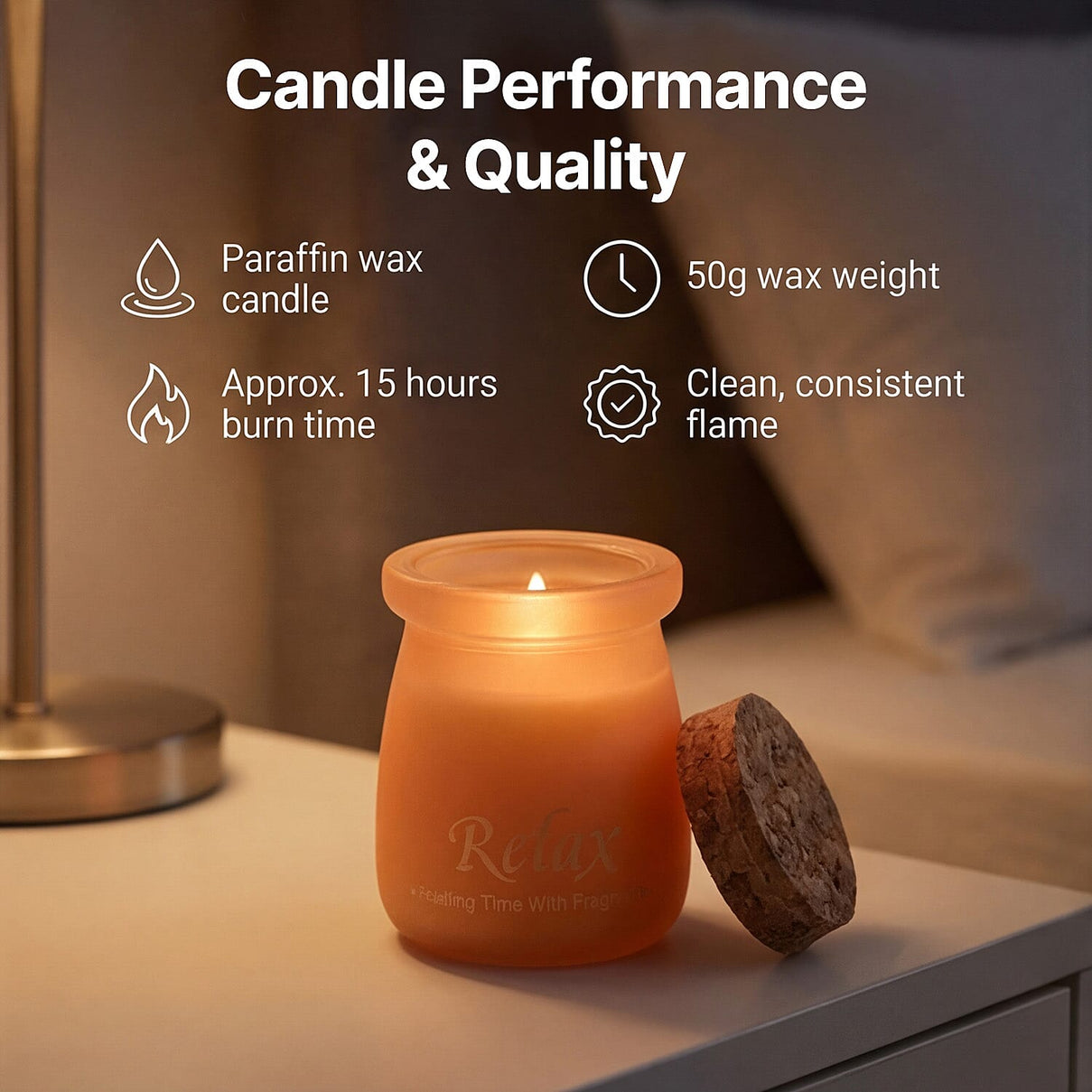 Orange &amp; English Pear Freesia Perfume Incense (50ml) &amp; Scented Candle Set V32534527 4