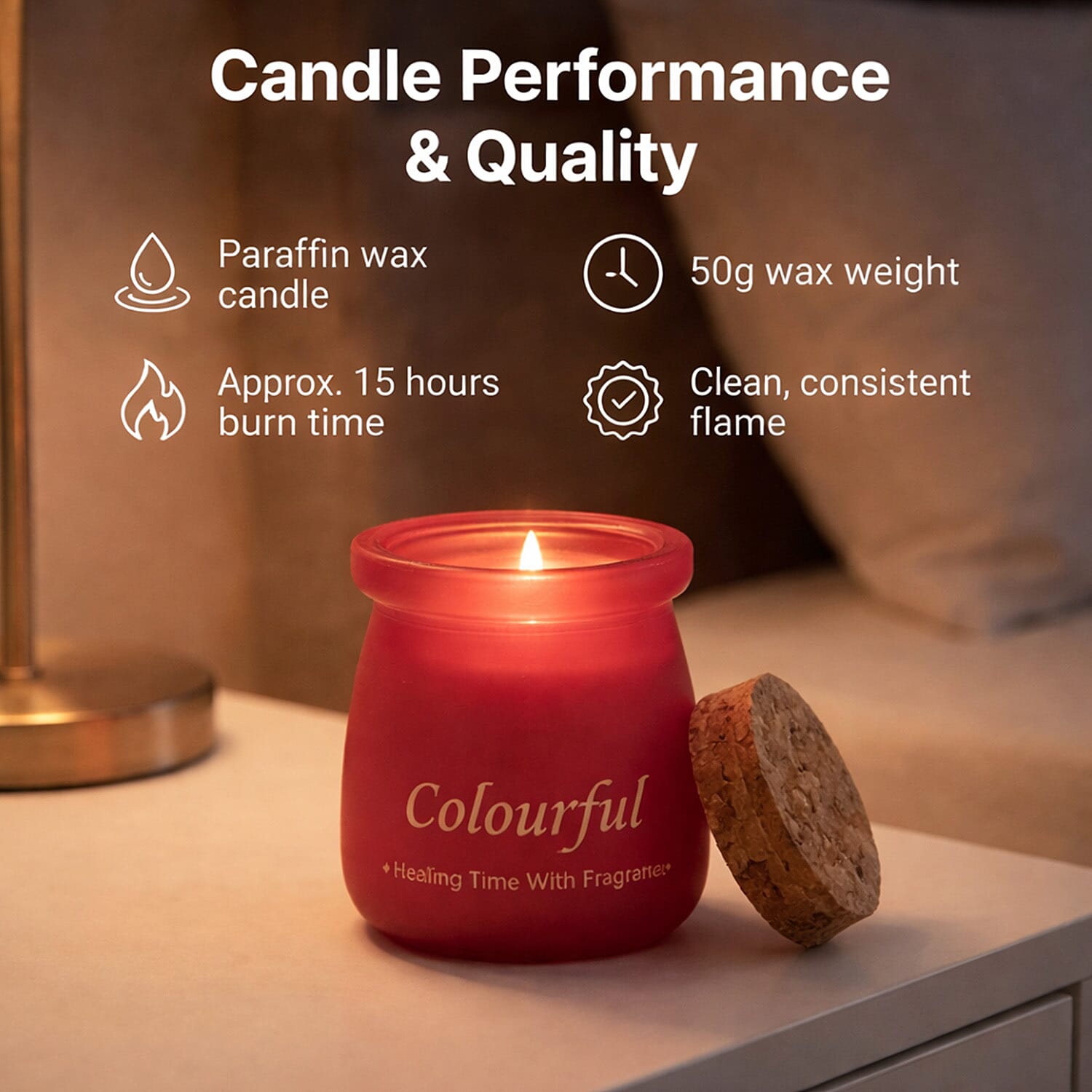 Ebony Rose Scented Jar Candle (50g) - Reed Diffuser (50ml) - Red 8256323 4