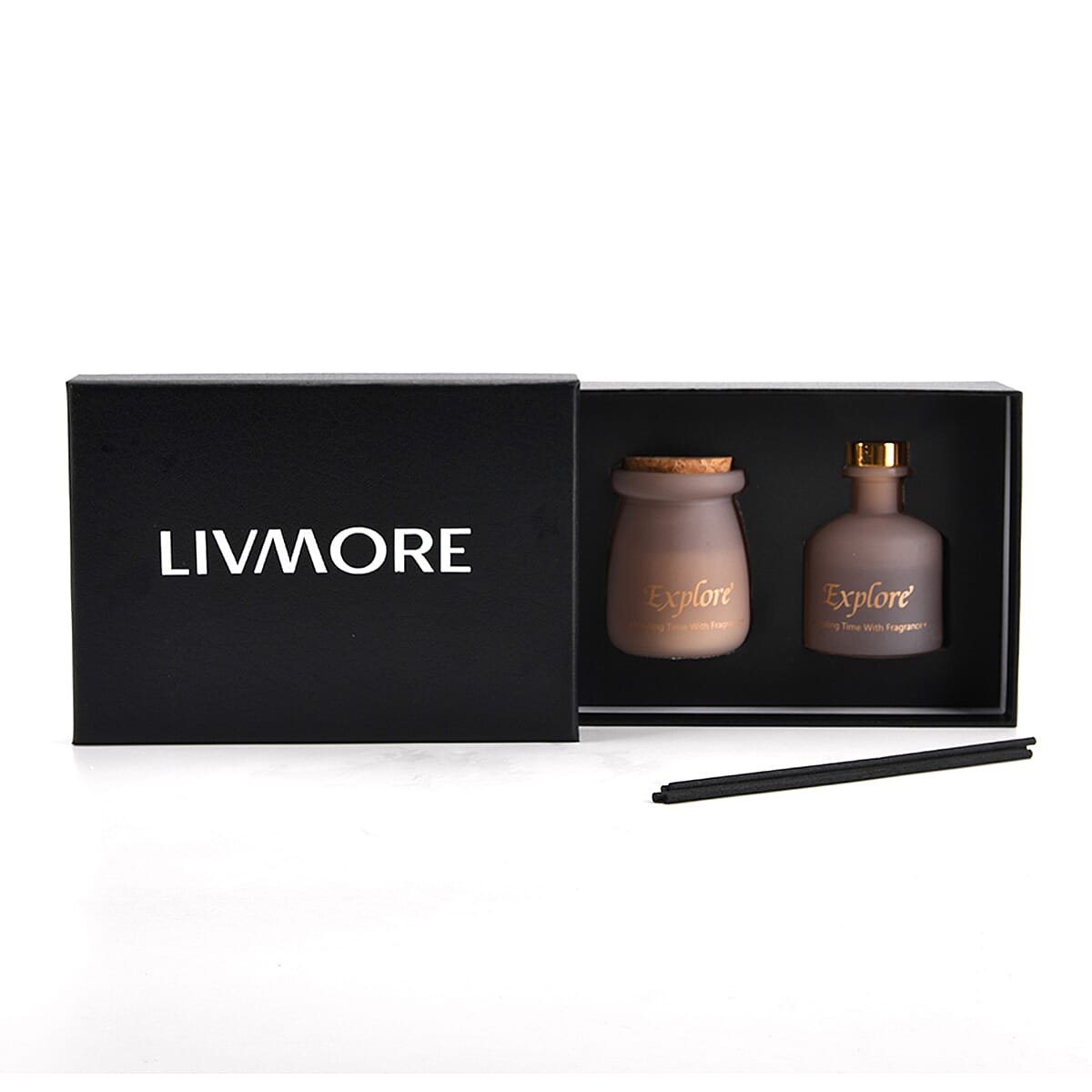 Blackberry Bay Leaf Perfume Incense (50ml) &amp; Scented Candle (50g) - Light Coffee V32519011 12