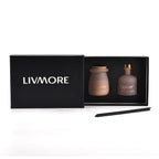 Black Berry - Bay Leaf Scented Jar Candle (50g) - Reed Diffuser (50ml) - Light Coffee