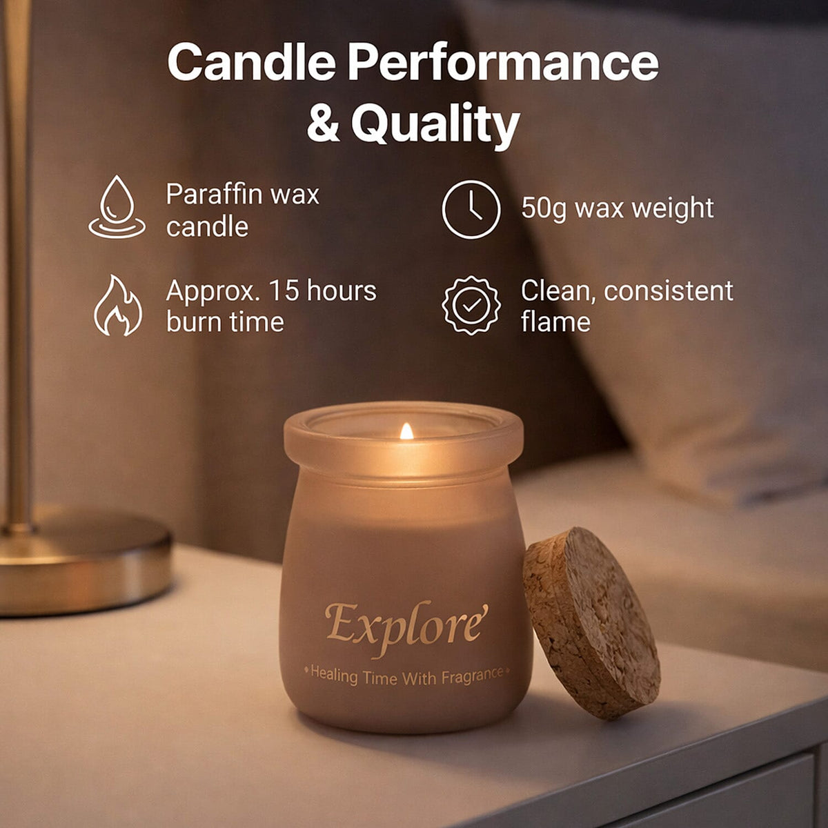 Blackberry Bay Leaf Perfume Incense (50ml) &amp; Scented Candle (50g) - Light Coffee V32519011 4