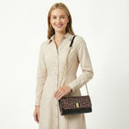 Leopard Pattern Two-Tone Wallet Crossbody Bag with Chain Strap  - Brown_8256521_2