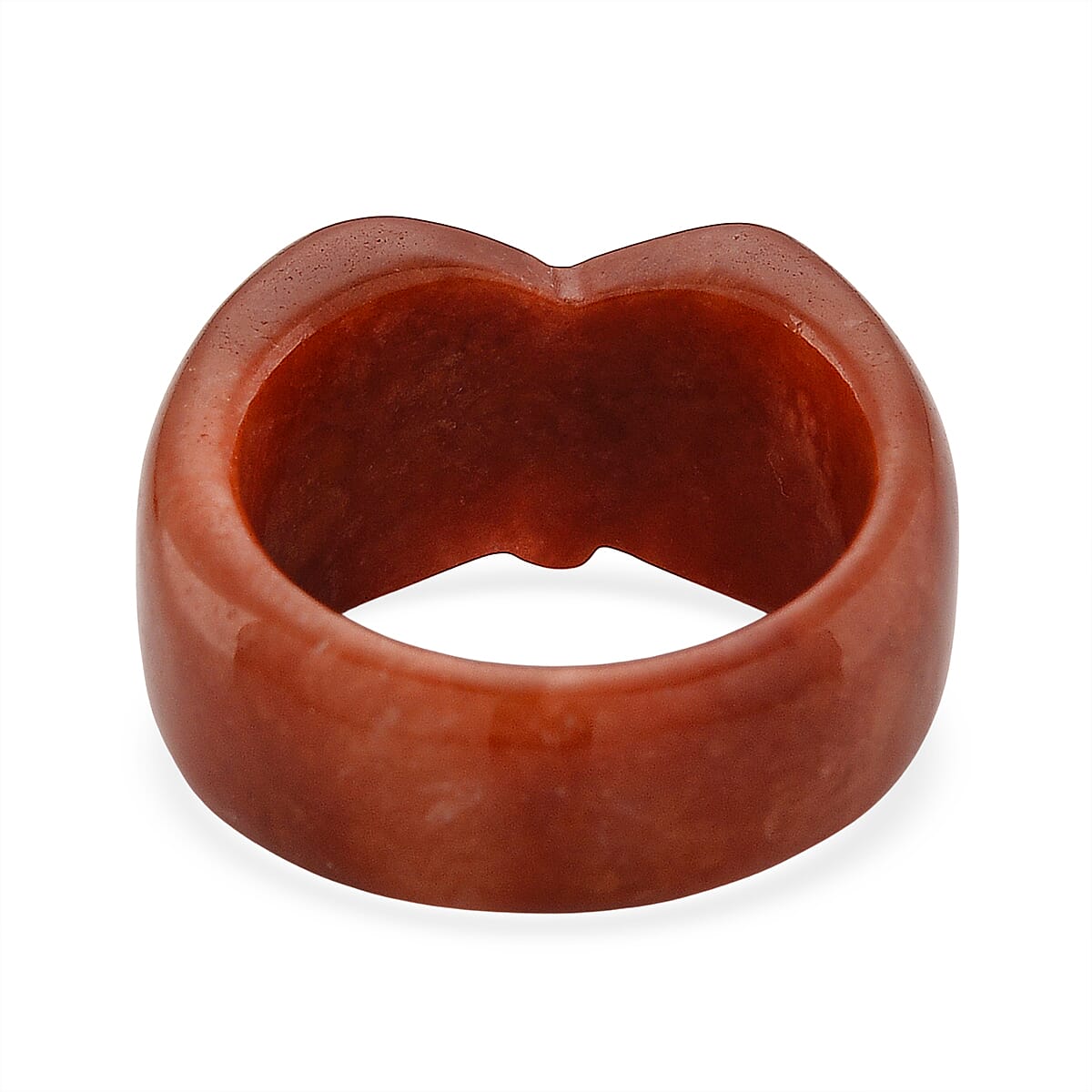 24K Yellow Gold Enhanced Red Jade Butterfly Ring 30.00 Ct. V32531333 5
