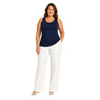 Tamsy Womens Sleeveless Tank Top (Size M, 12-14) - Navy_8258295