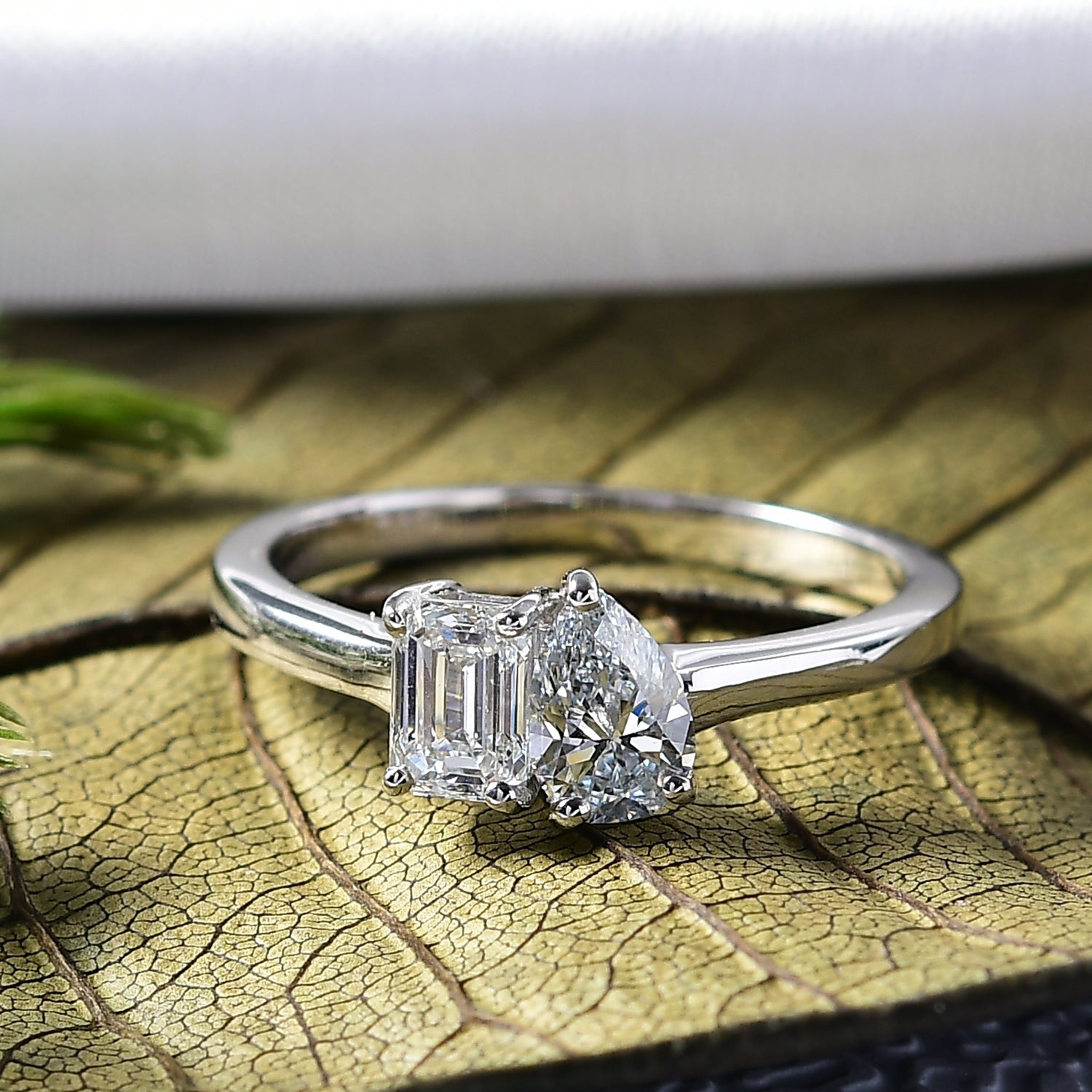 TOI ET MOI LUXURIANT Lab Grown Diamond Ring in Rhodium Overlay Sterling Silver 8258311 2