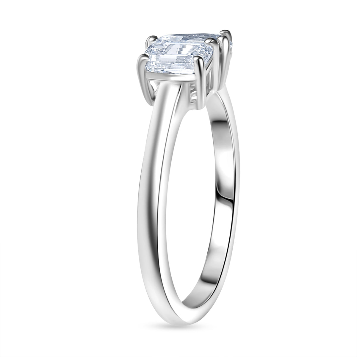 TOI ET MOI LUXURIANT Lab Grown Diamond Ring in Rhodium Overlay Sterling Silver 8258311 4