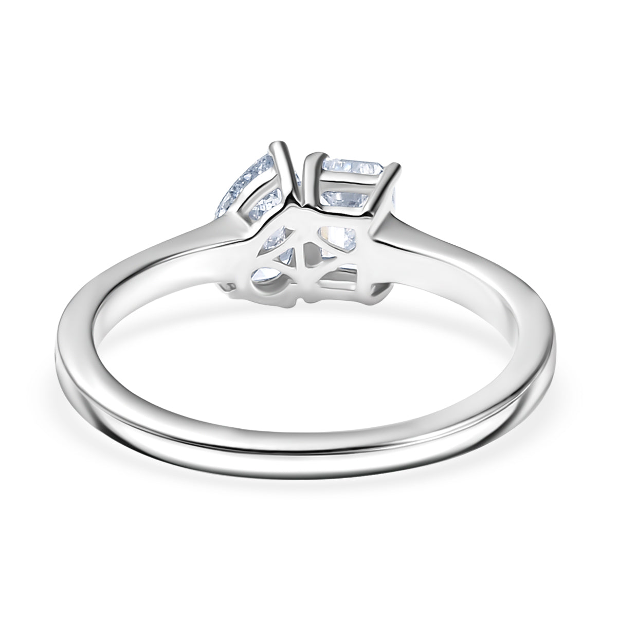 TOI ET MOI LUXURIANT Lab Grown Diamond Ring in Rhodium Overlay Sterling Silver 8258311 5