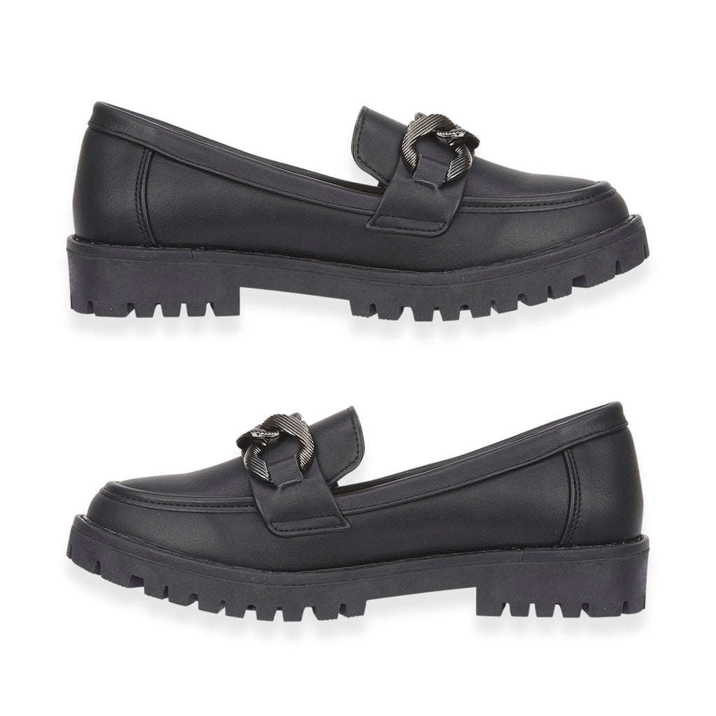 Adeline Ladies' Trendy Loafers With Padded Insole (Size 5) - Black_8259316