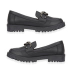 Adeline Ladies' Trendy Loafers With Padded Insole (Size 5) - Black_8259316