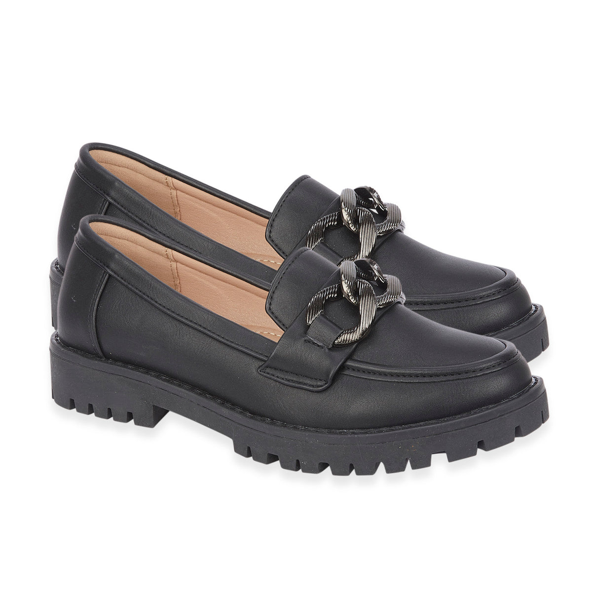 Adeline Ladies' Trendy Loafers With Padded Insole (Size 5) - Black V32522267 1