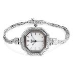 Royal Bali Collection - D'Joy Sterling Silver Octagonal Swiss Movement Dial Watch Borobudur Chain Bracelet (Size 6.5) Silver Wt. 16.00 Gms._8261301_3