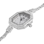 Royal Bali Collection - D'Joy Sterling Silver Octagonal Swiss Movement Dial Watch Borobudur Chain Bracelet (Size 6.5) Silver Wt. 16.00 Gms._8261301_4