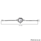 Royal Bali Collection - D'Joy Sterling Silver Octagonal Swiss Movement Dial Watch Borobudur Chain Bracelet (Size 6.5) Silver Wt. 16.00 Gms._8261301_7