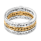 D'Joy Royal Bali Collection Sterling Silver Ring in Two Tone Plated, Silver Wt. 6.90 Gms._8261727