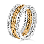 D'Joy Royal Bali Collection Sterling Silver Ring in Two Tone Plated, Silver Wt. 6.90 Gms._8261730_3