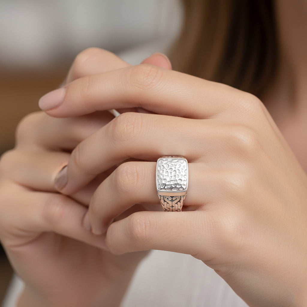D'Joy Sterling Silver Signet Ring, Silver Wt. 10.74 Gms V32521791 3