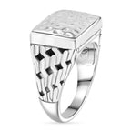 Royal Bali Collection- D'Joy Sterling Silver Signet Ring, Silver Wt. 10.74 Gms_8261978_3