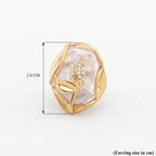 White Fresh Water Pearl & White Cubic Zirconia Earring with Push Back_8262414_6