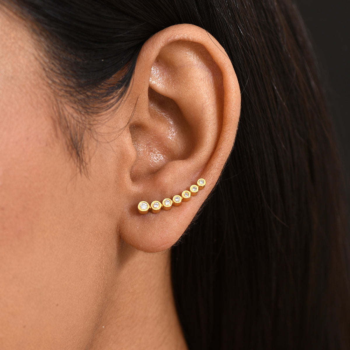 LUXURIANT Lab Grown Diamond Ear Climber Earring in 18K Vermeil Yellow Gold Over Sterling Silver 0.25 Ct. (SI-GH) 8263100 3