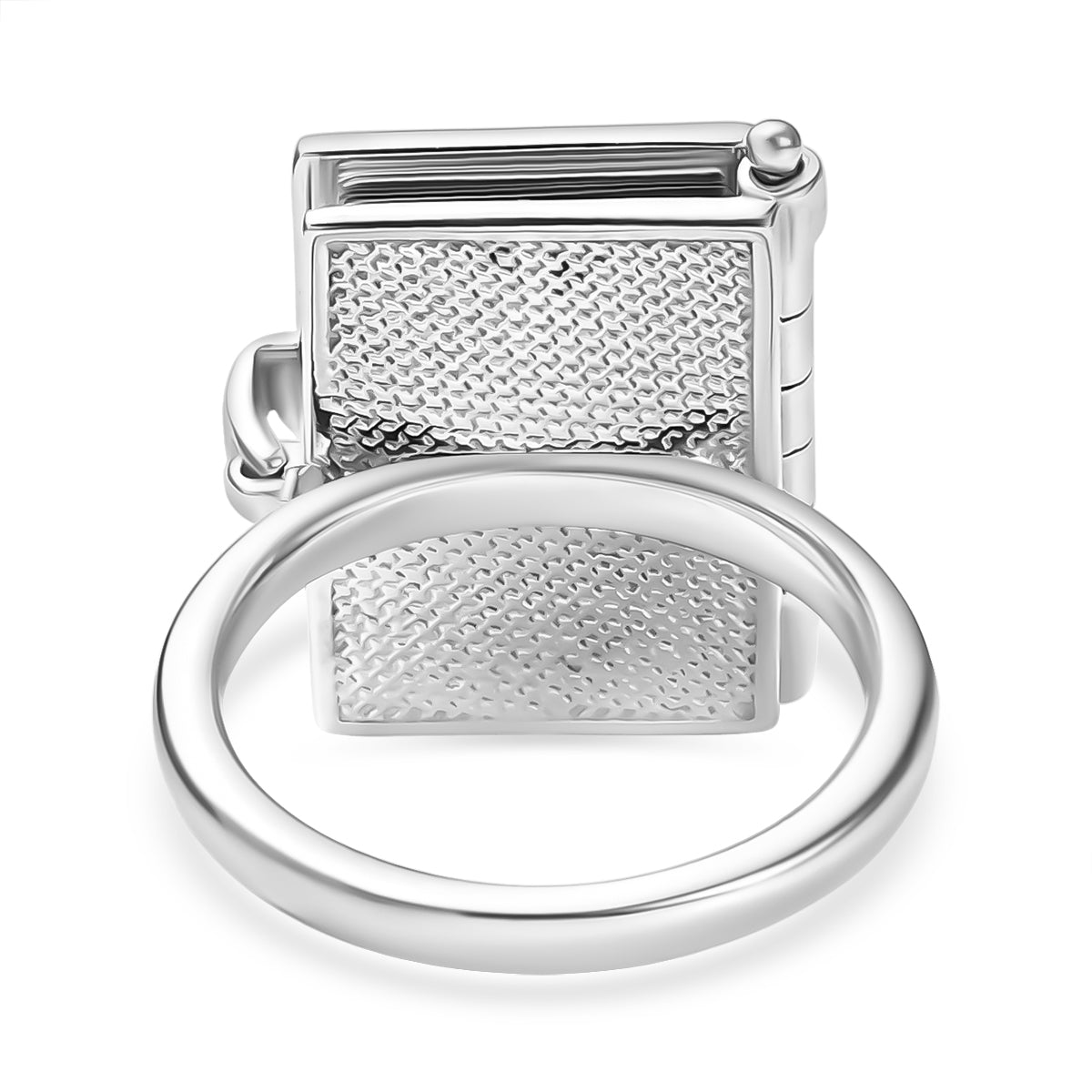 D'Joy Bible Ring in Yellow Gold Plated &amp; Rhodium Overlay Sterling Silver, Silver Wt. 8.98 Gms. V32528538 8