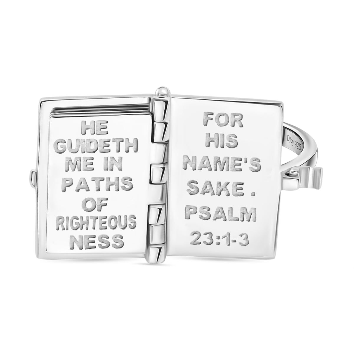 D'Joy Bible Ring in Yellow Gold Plated &amp; Rhodium Overlay Sterling Silver V32528541 6
