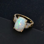 D'Joy Ethiopian Opal & White Diamond Ring in 18K Vermeil Yellow Gold Plated Sterling Silver 4.91 Ct._8265138_1